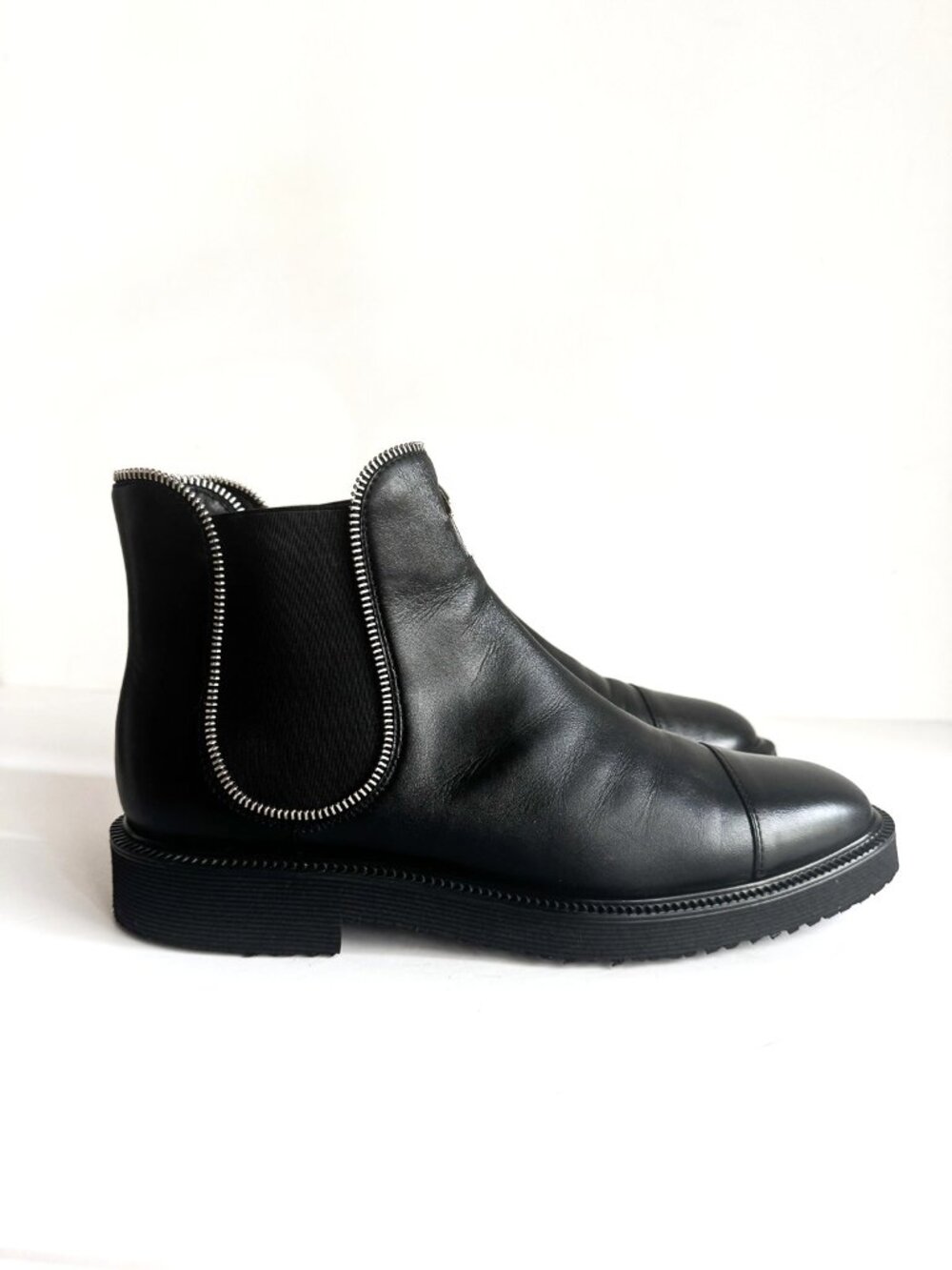 Giuseppe Zanotti Jaky Boots Black Zipper Detail 41